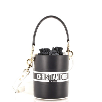 Christian Dior Vibe Drawstring Bucket Bag Leather Small