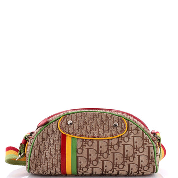 Christian Dior Vintage Rasta Shoulder Bag Diorissimo Canvas Medium