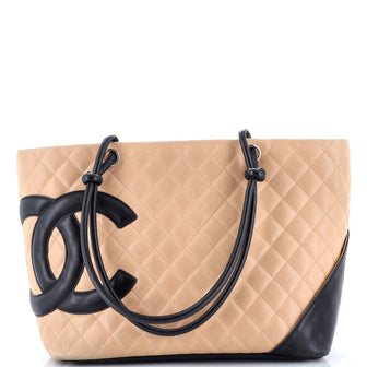 Chanel Cambon Tote Quilted Leather Large