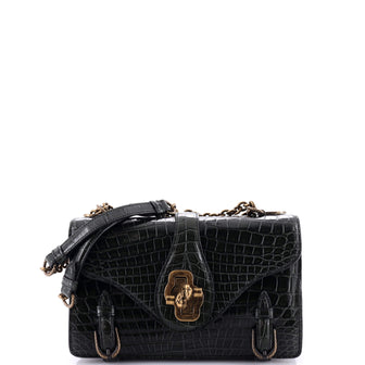 Bottega Veneta City Knot Flap Bag Crocodile