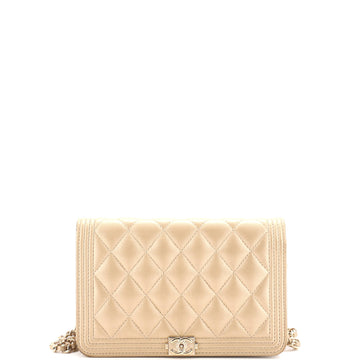 Chanel Boy Wallet on Chain Quilted Caviar