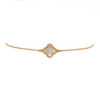 Van Cleef & Arpels Sweet Alhambra Bracelet 18K Yellow Gold and Mother of Pearl