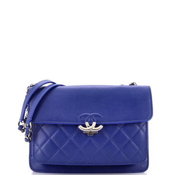 Chanel CC Box Flap Bag Quilted Calfskin Small