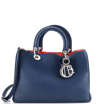 Christian Dior Diorissimo Tote Pebbled Leather Medium