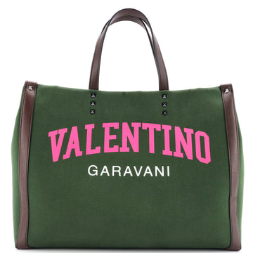 Valentino Garavani Grande Plage VLTN Tote Canvas Medium