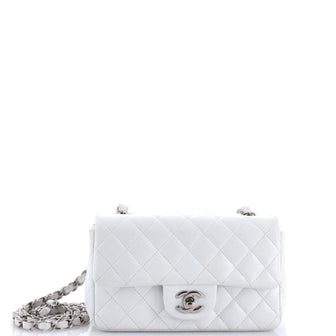 Chanel Classic Single Flap Bag Quilted Caviar Mini