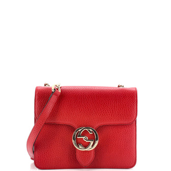 Gucci Interlocking Shoulder Bag Leather Medium