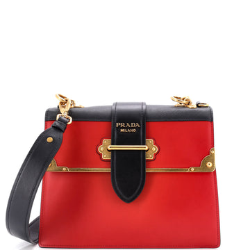 Prada Cahier Convertible Shoulder Bag City Calf and Saffiano Medium