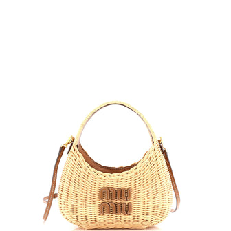 Miu Miu Wander Hobo Wicker Mini