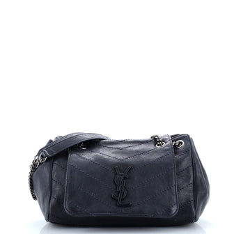 Saint Laurent Nolita Satchel Matelasse Chevron Leather Small