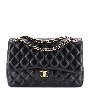 Chanel Classic Double Flap Bag Quilted Lambskin Jumbo