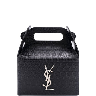 Saint Laurent Take-Away Box Bag Monogram All Over Leather