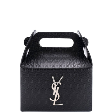 Saint Laurent Take-Away Box Bag Monogram All Over Leather
