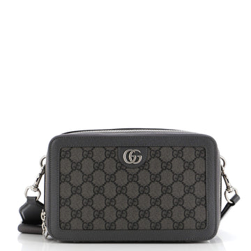 Gucci Ophidia Zip Around Camera Crossbody Bag GG Coated Canvas Small