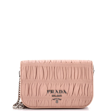 Prada Chain Flap Crossbody Bag Nappa Gaufre Small