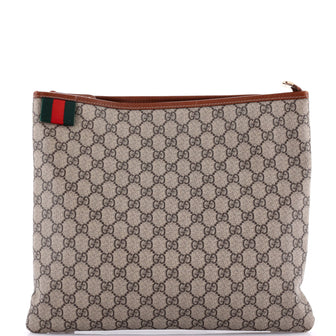 Gucci Web Loop Flat Messenger GG Coated Canvas Large