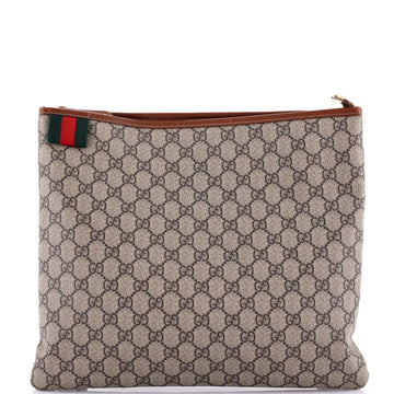 Gucci Web Loop Flat Messenger GG Coated Canvas Large