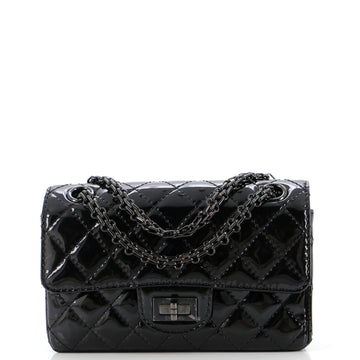 Chanel So Black Reissue 2.55 Flap Bag Quilted Patent Mini