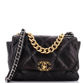 Chanel 19 Flap Bag Quilted Leather Large
