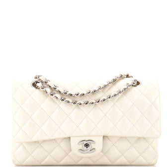 Chanel Classic Double Flap Bag Quilted Iridescent Caviar Medium