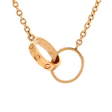 Cartier Love Interlocking Necklace 18K Rose Gold