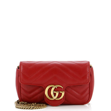 Gucci GG Marmont Flap Bag Matelasse Leather Super Mini