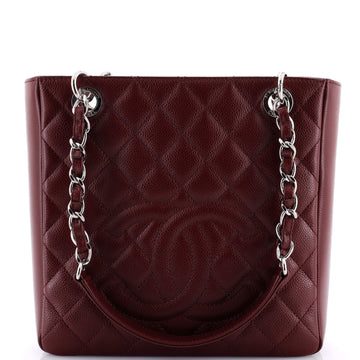 Chanel Petite Shopping Tote Quilted Caviar