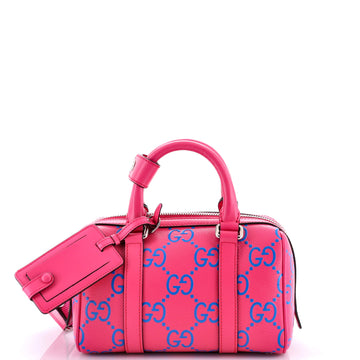 Gucci Duffle Bag Jumbo GG Embossed Leather Mini