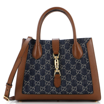 Gucci Jackie 1961 Tote GG Denim and Leather Medium