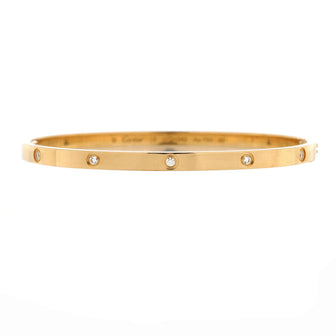 Cartier Love 10 Diamond Bracelet 18K Yellow Gold with Diamonds Small