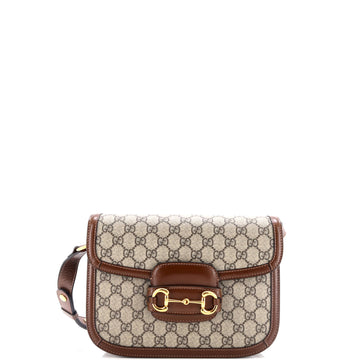 Gucci Horsebit 1955 Shoulder Bag GG Coated Canvas Small