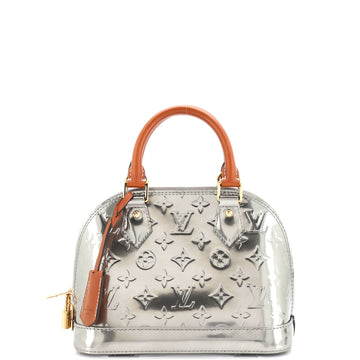 Louis Vuitton Alma Handbag Metallic Monogram Vernis with Leather BB