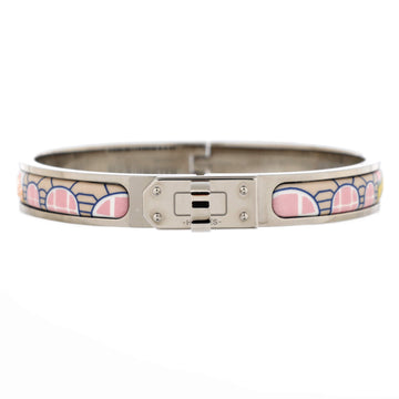 Hermes Mini Clic Kelly Bracelet Metal and Printed Enamel Narrow