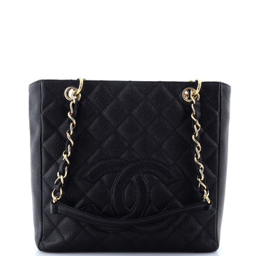 Chanel Petite Shopping Tote Quilted Caviar