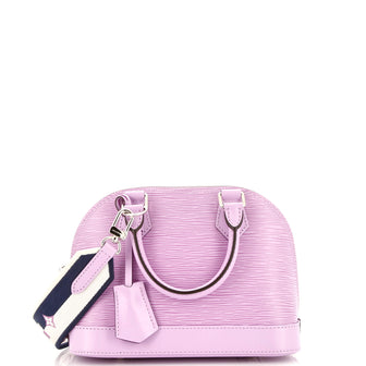 Louis Vuitton Alma Handbag Epi Leather with Logo Jacquard Strap BB