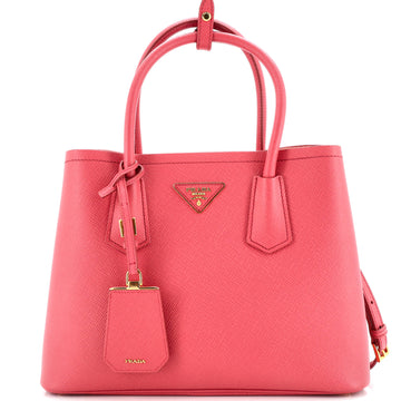 Prada Cuir Double Tote Saffiano Leather Small