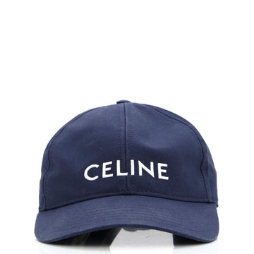 Celine Logo Baseball Cap Embroidered Canvas