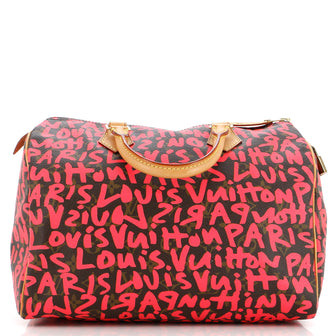 Louis Vuitton Speedy Handbag Limited Edition Monogram Graffiti 30