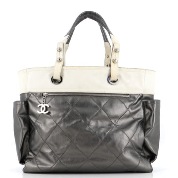 Chanel Biarritz Pocket Tote Quilted Coated Canvas Large