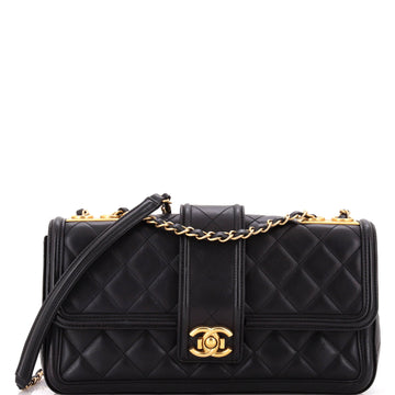 Chanel Elegant CC Flap Bag Quilted Lambskin Jumbo