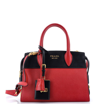 Prada Esplanade Tote Saffiano with City Calf Small