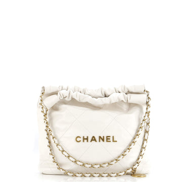 Chanel 22 Chain Hobo Quilted Calfskin Small