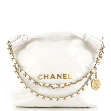 Chanel 22 Chain Hobo Quilted Calfskin Small