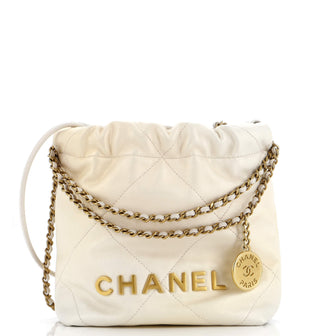 Chanel 22 Chain Hobo Quilted Shaded Calfskin Mini