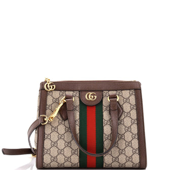 Gucci Ophidia Top Handle Tote GG Coated Canvas Small