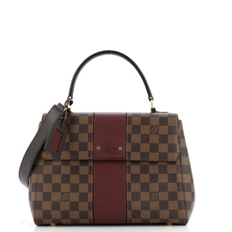 Louis Vuitton Bond Street Handbag Damier with Leather MM