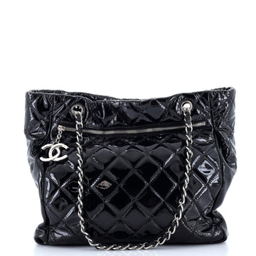 Chanel In The Business Tote Quilted Patent Vinyl North South