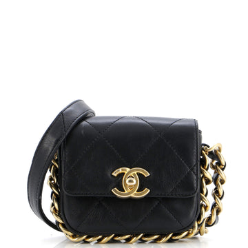 Chanel Framing Chain Flap Bag Quilted Calfskin Mini