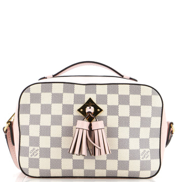 Louis Vuitton Saintonge Handbag Damier with Leather