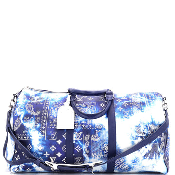 Louis Vuitton Keepall Bandouliere Bag Limited Edition Monogram Bandana Leather 50